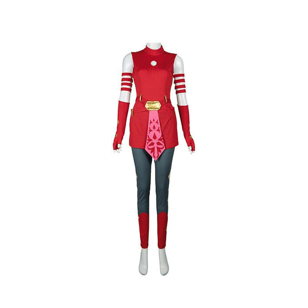 fitted lace wedding dress Red Ahsoka Tano Cosplay Costume