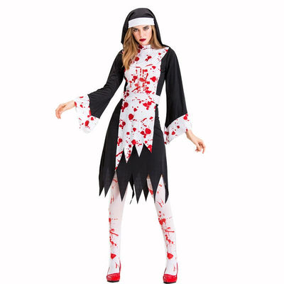 Women Zombie Nun Costume - animeccos.com