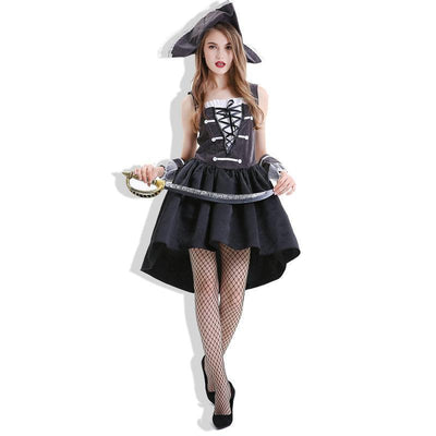 Aldult Women's Pirate Black Dress Costume - animeccos.com