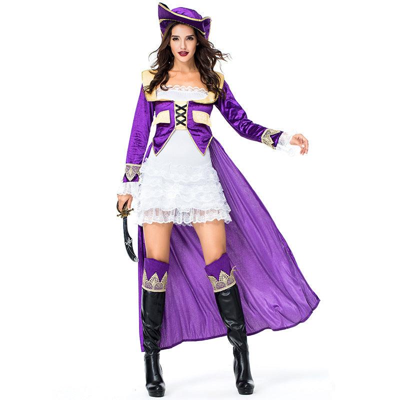 Aldult Women's Pirate Purple Dress Costume