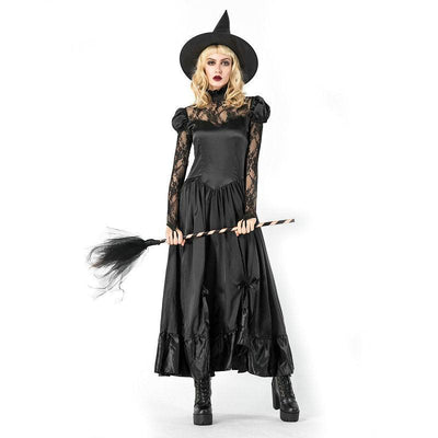 Halloween Adult Gothic Witch Dress Costume - animeccos.com