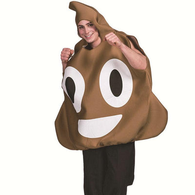 Halloween Outfit Poop Costume for Adults Funny Poop Pile with Smile Excrement Costume Dress Carnival Props for Halloween Party - animeccos.com