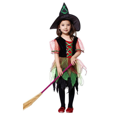 Halloween Witch Costume Dress For Kids - animeccos.com