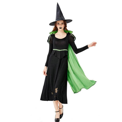 Witch Green Dress Costume For Women - animeccos.com