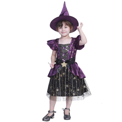Purple Witch Dress Kids Halloween Costumes - animeccos.com