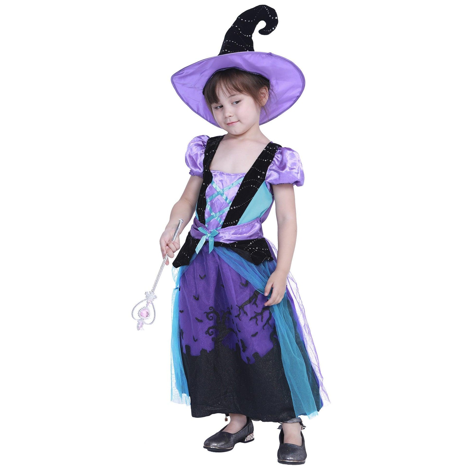 Witch Costumes Outfit Purple Dress For Kids Witch Costumes Outfit Purple Dress For Kids