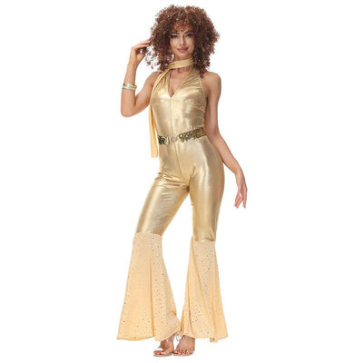 Women’s Gold Disco Costume - animeccos.com