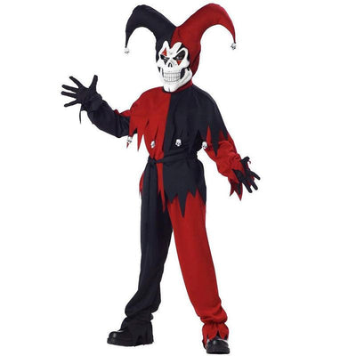 Kid’s Black Evil Jester Costume - animeccos.com
