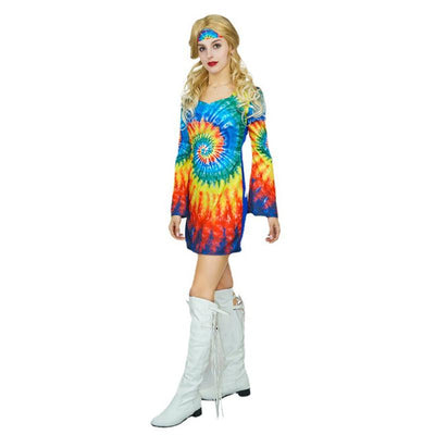 Adults 70s Hippie Costume Dress - animeccos.com
