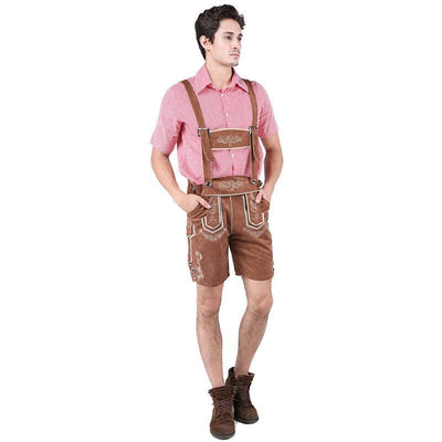 Adult Oktoberfest Costume Male Suspenders And Shirt Set - animeccos.com
