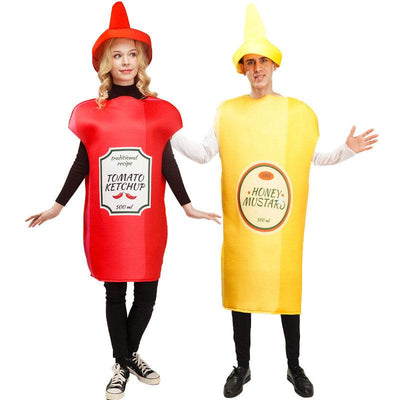 Mustard Ketchup Party Cosplay Funny Couples Costume - animeccos.com