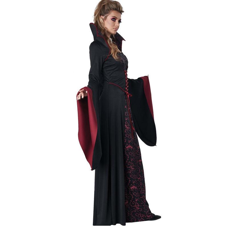 Sexy Black Halloween Dress Women's Vampire Costume Dress Long Black Gothic Halloween Party Dress With Red Accents, Sexy Adult Costume M And M Halloween Costume Sexy Black Halloween Dress Women's Vampire Costume Dress Long Black Gothic Halloween Party Dress With Red Accents, Sexy Adult Costume M And M Halloween Costume
