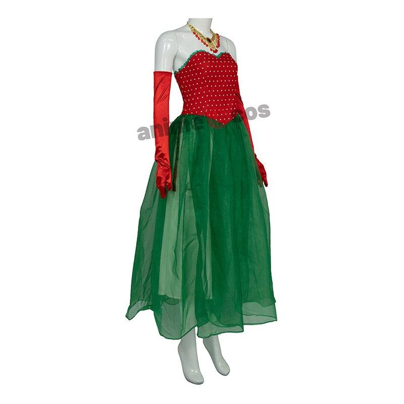 martha may whovier red and green dress Red Green Martha May Whovier Cosplay Costume Christmas Dress