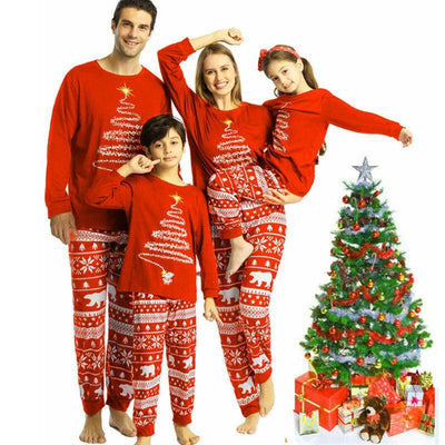 Red And Blue Family Christmas Pajamas - animeccos.com