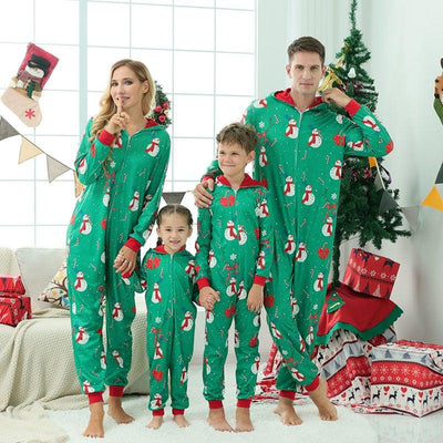 Cute Family Christmas Hooded Pajamas - animeccos.com